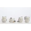 Art-Pol Figūrėlė Pelėda (4vnt kompl.), kreminė/sidabrinė, 4x3x5(A) cm