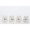 Art-Pol Figūrėlė Pelėda (4vnt kompl.), plastikinė, sidabrinė/balta, 3,5x3x3(A) cm