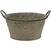 Mega Metalinis vazonas Folks Curl, apvalus, žalias, 24 x 12,5(A) cm