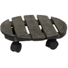 Mega Vežimėlis vazonui iki 80kg Acacia, apvalus, tams.pilkas, 40 x 8(A) cm
