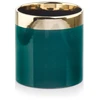 POLNIX Keraminis vazonas EMERALD, apvalus, smaragdinis/auksinis, 13 x 14(A) cm