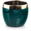 POLNIX Keraminis vazonas EMERALD, apvalus, smaragdinis/auksinis, 15 x 12(A) cm