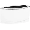 POLNIX Keraminis vazonas MOON, laivelis, baltas/sidabrinis, 32x15 x 14(A) cm
