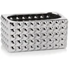 POLNIX Keraminis vazonas MOON, stačiakampis, sidabrinis, 26x15 x 13(A) cm