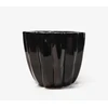 POLNIX Keraminis vazonas PIANO, apvalus, juodas, 13 x 12(A) cm