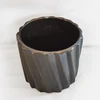 POLNIX Keraminis vazonas PIANO, apvalus, juodas, 13 x 12(A) cm