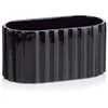 POLNIX Keraminis vazonas PIANO, ovalus, juodas, 27x14 x 13(A) cm