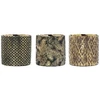 Pot&Deco Keraminis vazonas (3 vnt kompl.) GRAZIA, apvalus, auksinis/rudas, 13,2 x 12,6(A) cm