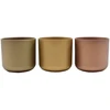 Pot&Deco Keraminis vazonas (3 vnt kompl.) LISAROSE, apvalus, auksinis/rudas, 11,2 x 11(A) cm