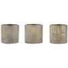Pot&Deco Keraminis vazonas (3 vnt kompl.) CARRY, apvalus, auksinis, 13,2 x 12,6(A) cm