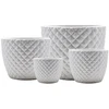 Pot&Deco Keraminis vazonas AMARA, apvalus, baltas, 48 x 39(A) cm