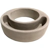 Pot&Deco Keraminis vazonas CHARLY, apvalus, pilkas, 25 x 6(A) cm