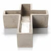 Pot&Deco Keraminis vazonas CHARLY, kryžiaus form., pilkas, 30x19,5 x 6(A) cm