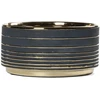 Pot&Deco Keraminis vazonas CHRYSI, apvalus, auksinis/juodas, 16 x 8(A) cm