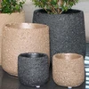Pot&Deco Keraminis vazonas ISODON, apvalus, juodas, 14 x 12,5(A) cm