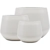 Pot&Deco Keraminis vazonas SYENE, apvalus, baltas, 20,5 x 17(A) cm