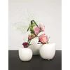 Pot&Deco Vaza, apvali, balta, 11,3 x 10,8(A) cm
