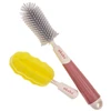 Albis Akuku buteliukų, puodelių ir žindukų silikoninis šepetys su kempine, beige/pink, A0512