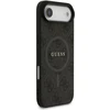 GUESS dėklas, skirtas IPHONE 17 Air, suderinamas su MagSafe GUHMP17MG4GFRK (PU 4G Ring Classic Logo) juodas