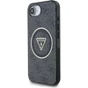 GUESS dėklas, skirtas IPHONE 16e (SE 4 2025) suderinamas su MagSafe GUHMPSE4HG4PRTGK (IML Metal Glitter 4G Circle Triangle) juodas
