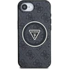 GUESS dėklas, skirtas IPHONE 16e (SE 4 2025) suderinamas su MagSafe GUHMPSE4HG4PRTGK (IML Metal Glitter 4G Circle Triangle) juodas