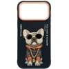 „NIMMY“ dėklas „GLASSES COOL DOG“ skirtas „IPHONE 18 Pro/17 Pro“, juodas