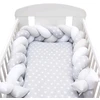Apsauginis lovelės čiužinio užvalkalas New Baby, pilkos ir baltos spalvos, su žvaigždutėmis