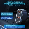 Car charger VEGER 2 x USB A + 2 x Typ C PD QC 3A 66W CC53-2A2C juodas