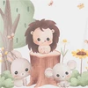 Baby Mix Forest gyvūnų pervystymo kilimėlis su standikliu, 47x70 cm