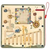 Baby Mix Medinė magnetinė lavinamoji dėlionė safari tema