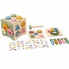 Baby Mix Medinis Montessori veiklos centras kūdikiams pastelinių spalvų