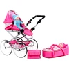 Baby Retro vežimėlis lėlėms 2in1 New Baby Natálka rožinis