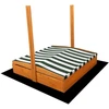 Baldakimas vaikų medinei smėlio dėžei Baby Mix 120x120 cm žaliai balta