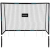 Bauerkraft Dideli metaliniai futbolo vartai su treniruočių tinklu žaidimui futbolu 300x200x120 cm juodos ir mėlynos spalvos