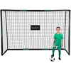 Bauerkraft Dideli metaliniai futbolo vartai su treniruočių tinklu žaidimui futbolu 300x200x120 cm juodos ir žalios spalvos