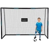 Bauerkraft Dideli metaliniai futbolo vartai su treniruočių tinklu žaidimui futbolu 300x200x120 cm juodos ir mėlynos spalvos