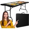 Bauerkraft Didelis sulankstomas sodo banketinis maitinimo stalas medinis lagaminas 180 cm