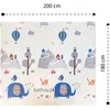 Bauerkraft Dvipusis sulankstomas spalvingas lavinamasis putplasčio vaikiškas kilimėlis 180x200 cm – drambliukas
