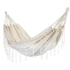 Bauerkraft Dvivietis sodo hamakas su kutais boho stiliaus 200x150 cm smėlio spalvos supynės gultas