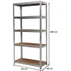 Bauerkraft Metalinė sandėlio lentyna 2in1, 5 lentynos, 180x90x40 cm