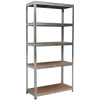 Bauerkraft Metalinė sandėlio lentyna 2in1, 5 lentynos, 150x75x30 cm