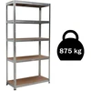 Bauerkraft Metalinė sandėlio lentyna 2in1, 5 lentynos, 150x75x30 cm