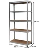 Bauerkraft Metalinė sandėlio lentyna 2in1, 5 lentynos, 180x90x40 cm