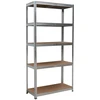 Bauerkraft Metalinė sandėlio lentyna 2in1, 5 lentynos, 180x90x40 cm