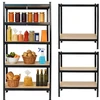 Bauerkraft Metalinė sandėlio lentyna juoda 2in1 5 šviesios lentynos 180x90x40 cm