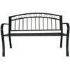 Bauerkraft Metalinis sodo suolas 125 cm juodos spalvos