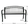 Bauerkraft Metalinis sodo suolas 125 cm juodos spalvos