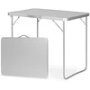 Bauerkraft Sulankstomas turizmo staliukas su lagaminu ir rankena 80x60x70 cm sidabro spalvos