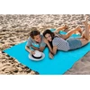 Bauerkraft Vandeniui atsparus paplūdimio kilimėlis iškylai 210x200 cm mėlynas su geltona apdaila