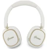 Guess Rectangle Metal Script Logo ENC belaidės ausinės baltos spalvos